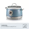 Ariete 2904 Reiskocher - Elektrischer Reiskocher mit Keramiktopf - Selbstgemachtes Sushi - Multikocher - Vintage Line - 3,5 L - 650 W - Blau
