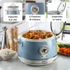 Ariete 2904 Reiskocher - Elektrischer Reiskocher mit Keramiktopf - Selbstgemachtes Sushi - Multikocher - Vintage Line - 3,5 L - 650 W - Blau