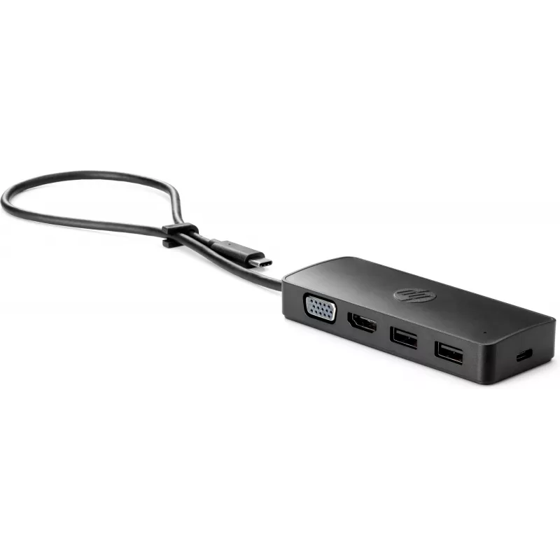 HP USB-C Travel Hub G2, Kabelgebunden, USB 3.2 Gen 1 (3.1 Gen 1) Typ-C, Schwarz, China, Windows 10, 107 mm