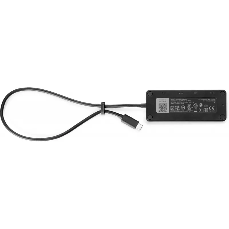 HP USB-C Travel Hub G2, Kabelgebunden, USB 3.2 Gen 1 (3.1 Gen 1) Typ-C, Schwarz, China, Windows 10, 107 mm