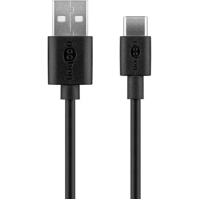 Ladegeräteset Goobay USB-C 5W mit Kabel 1m Schwarz