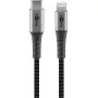 Goobay Lightning-Kabel 2m Schwarz Grau 60W 3A USB C