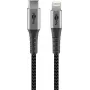 Goobay Lightning-Kabel 1m USB-C auf Lightning Schwarz Grau 49271
