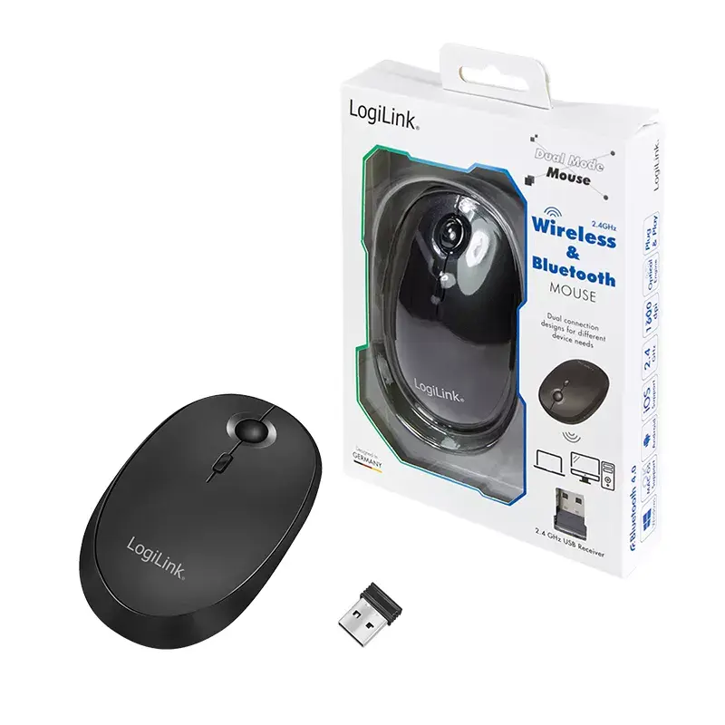 Maus LogiLink ID0204 RF Wireless + Bluetooth