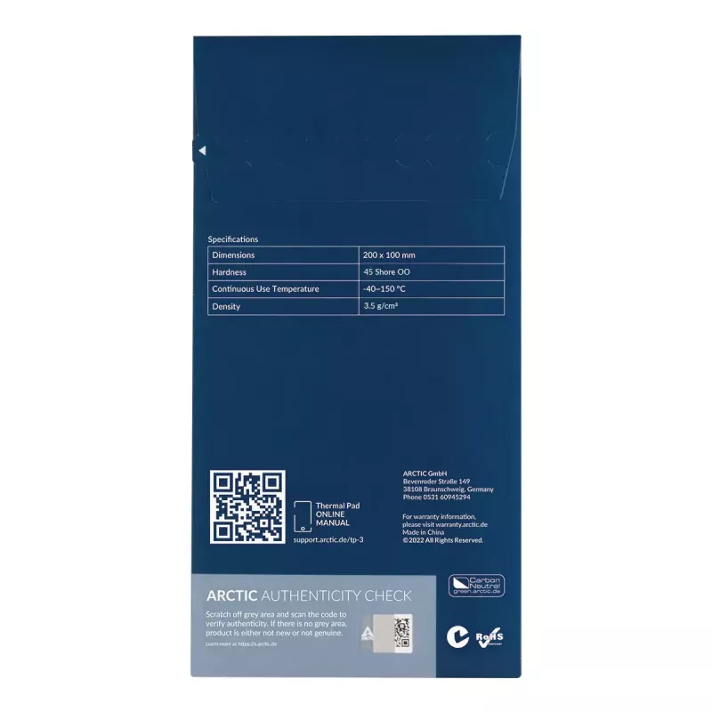 ARCTIC TP-3 Premium Performance Thermal Pad 200 x 100 mm, 1,5 mm