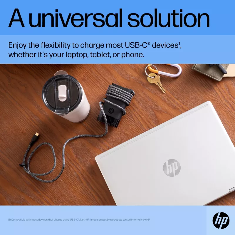 HP USB-C 65W Laptop-Ladegerät, Laptop, Indoor, 90 V, 65 W, 5 - 20 V, 1.6 A