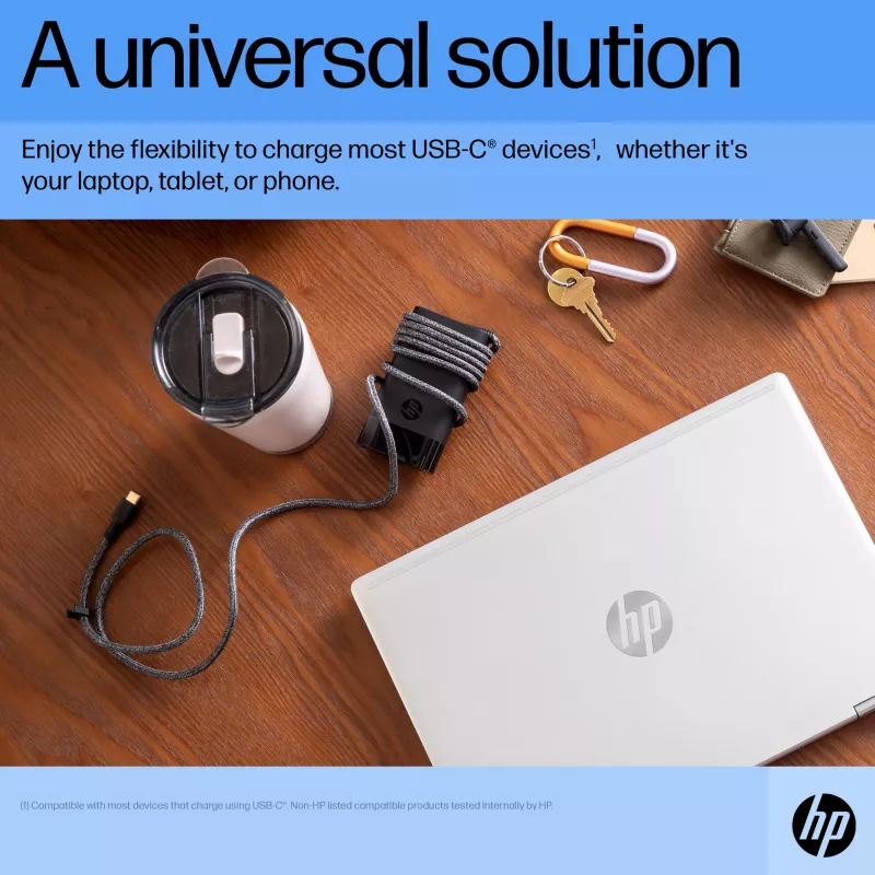 HP USB-C 65W Laptop-Ladegerät, Laptop, Indoor, 90 V, 65 W, 5 - 20 V, 1.6 A