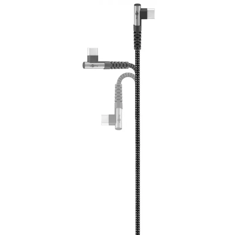 Goobay USB-Kabel USB 2.0 2m USB-C Schwarz/Grau