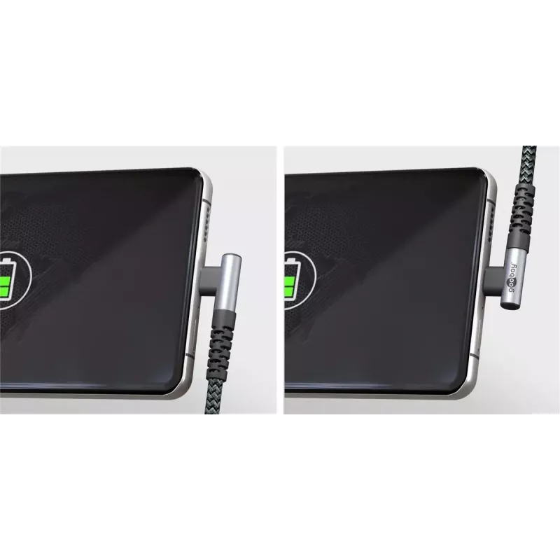 Goobay USB-Kabel USB 2.0 2m USB-C Schwarz/Grau