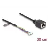 Netzwerkkabel DeLOCK 88007 RJ45 auf 4-Pin 6-Pin Cat5e 0,3 m Schwarz