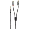 Audiokabel WENTRONIC Goobay 65290 — 3,5-mm-Klinkenstecker auf 2×Cinch-Stecker, 5 m, Kupfer, vergoldet, magnetisch abgeschirmt