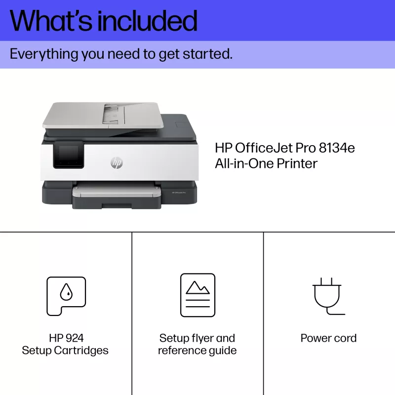HP OfficeJet Pro 8134e kabelloser All-in-One Farbdrucker, Instant Ink; beidseitiger Druck