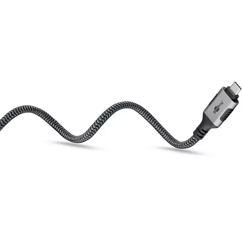 Goobay Adapter USB C auf RJ-45 10m Schwarz Silber