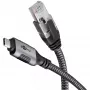 Goobay Adapter USB C auf RJ-45 10m Schwarz Silber
