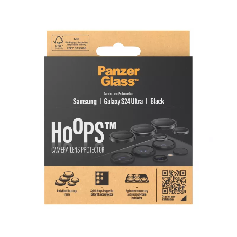 PanzerGlass ® Hoops® Kameraobjektiv-Schutzglas Schwarz Samsung Galaxy S24 Ultra