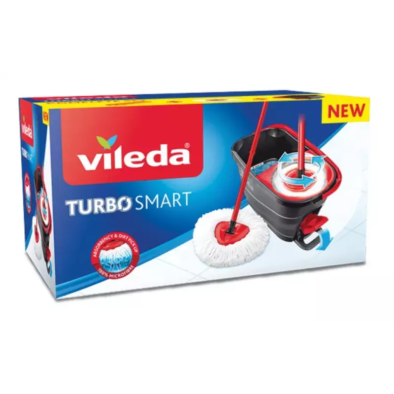 Wischsystem Vileda Turbo Smart Einzeltank Schwarz Rot 166140