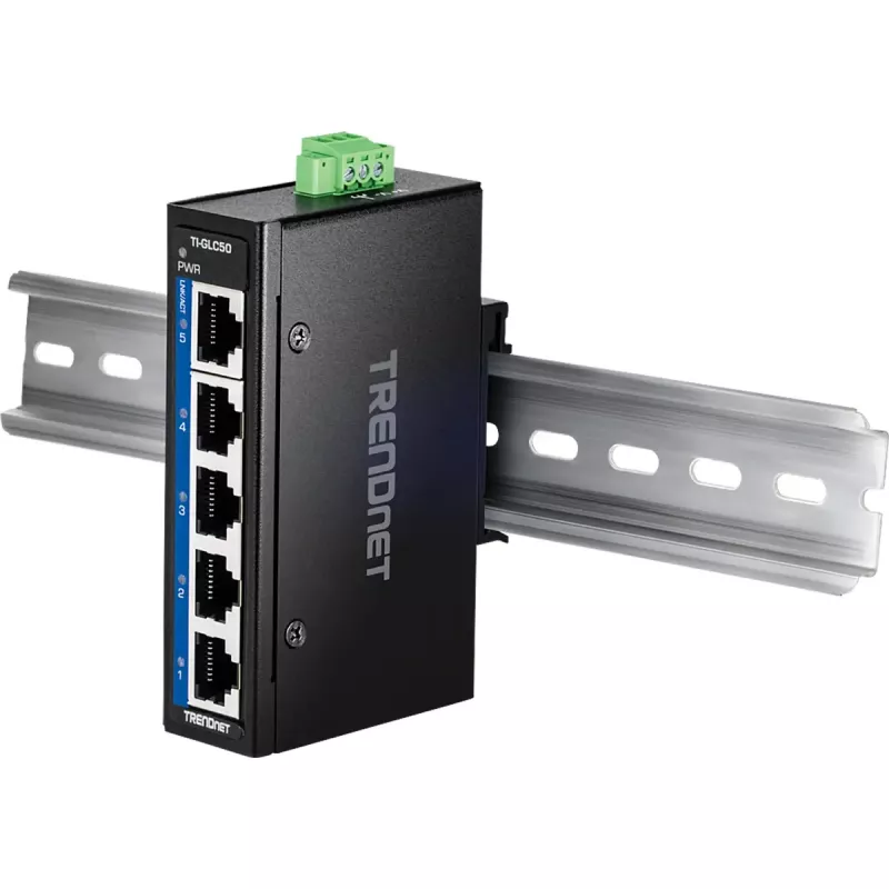 Unmanaged Switch Trendnet TI-GLC50 Gigabit Ethernet 5 Ports Schwarz