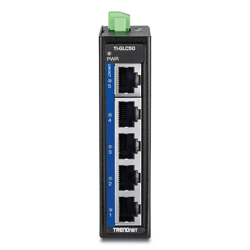 Unmanaged Switch Trendnet TI-GLC50 Gigabit Ethernet 5 Ports Schwarz