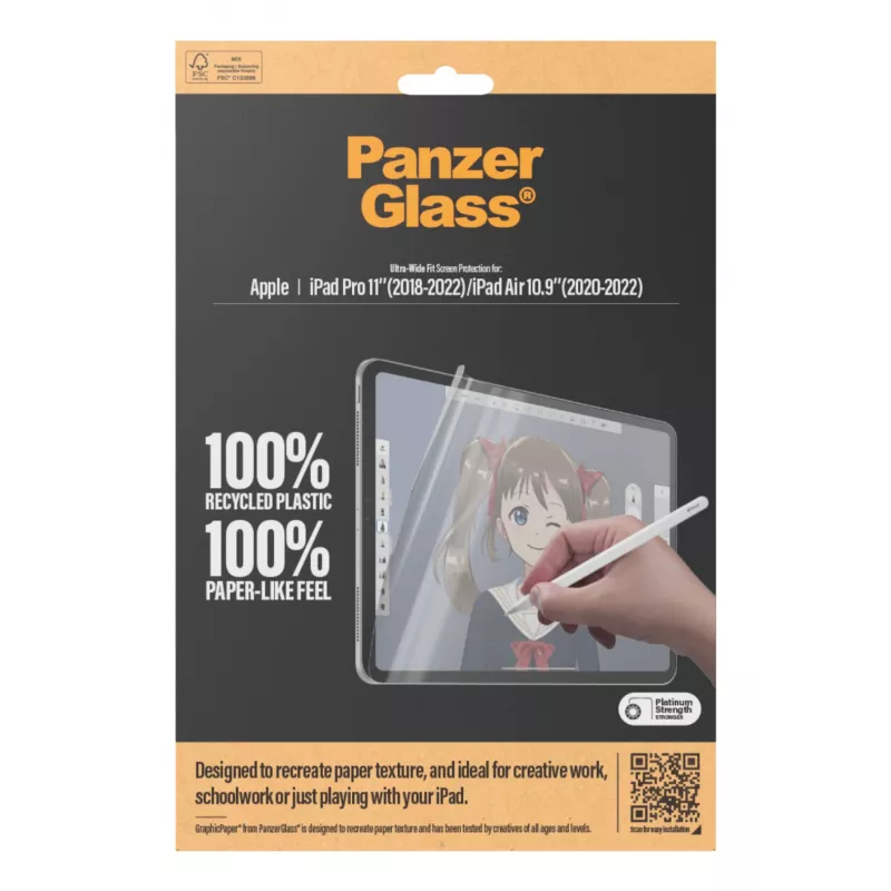 PanzerGlass® GraphicPaper® Displayschutzfolie iPad Pro 11'' (2018-2022) | iPad Air 10,9'' (2020-2022) | Ultra-Wide Fit