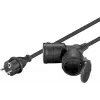 Goobay 65434 Stromverlängerung 5 m 2 AC-Steckdosen Outdoor Schwarz