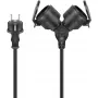 Goobay 65434 Stromverlängerung 5 m 2 AC-Steckdosen Outdoor Schwarz