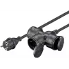 Stromverlängerungskabel Goobay 65437 5m 3 AC-Steckdosen Outdoor Schwarz