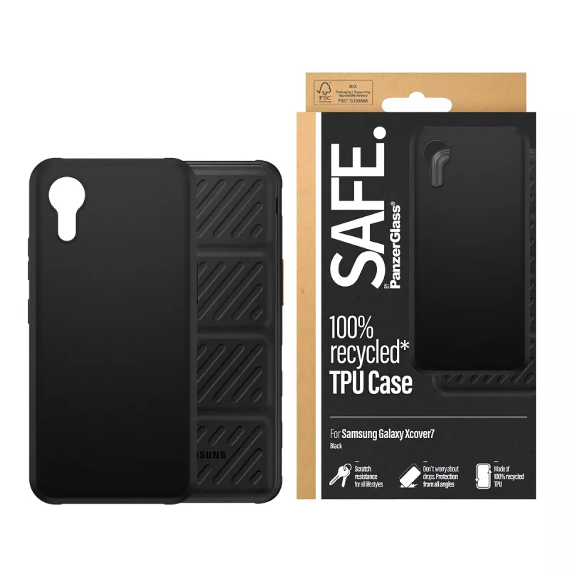 PanzerGlass SAFE. by ® TPU Hülle Schwarz Samsung Galaxy Xcover7