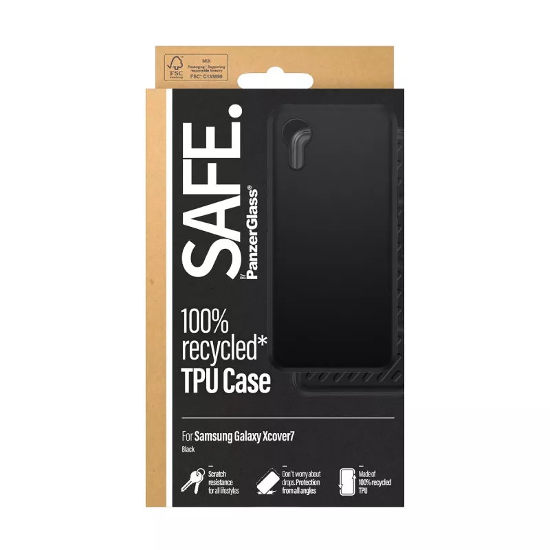 PanzerGlass SAFE. by ® TPU Hülle Schwarz Samsung Galaxy Xcover7