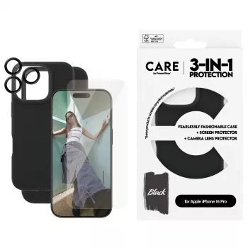 3-in-1 Bundle PanzerGlass CARE by Fashion iPhone 16 Pro