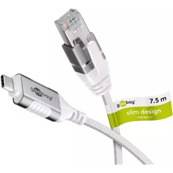 Goobay 74390 Kabeladapter USB 3.1 Typ A RJ45 Weiß