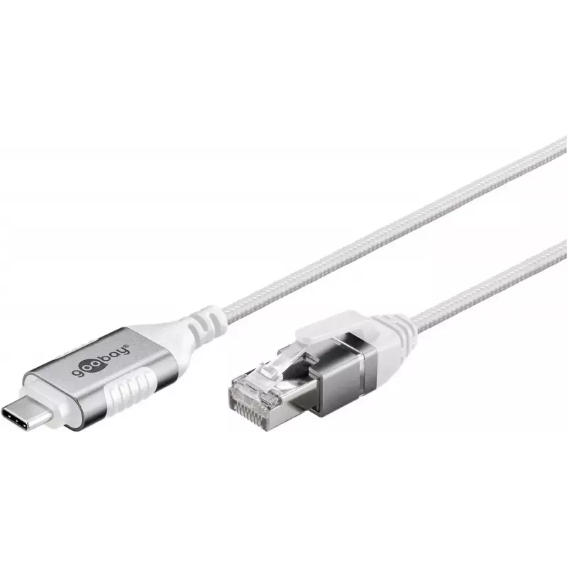 Goobay 74390 Kabeladapter USB 3.1 Typ A RJ45 Weiß