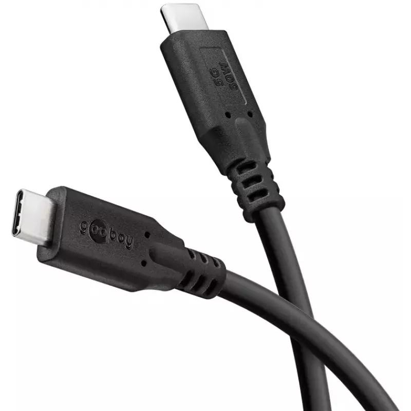 Goobay USB Kabel 74728 USB 3.2 Gen 1 2m USB C Schwarz