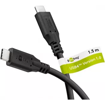 USB-Kabel Goobay 74196 USB4 Gen 2x2 1,5 m USB-C Schwarz