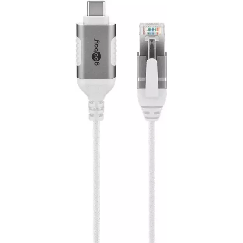 Goobay 74386 Kabeladapter USB 3.1 Typ A RJ45 Weiß