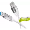 Goobay 74378 Kabeladapter USB 3.0 Typ A RJ45 1,5 m Weiß