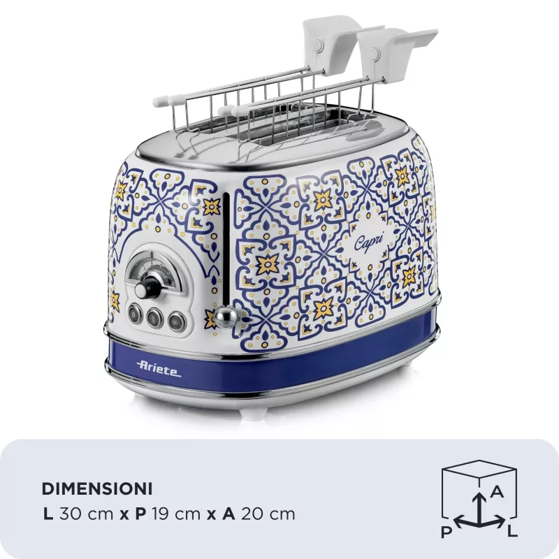 Ariete 0155/0C Toaster 2 Scheiben 815 W Blau Mehrfarbig