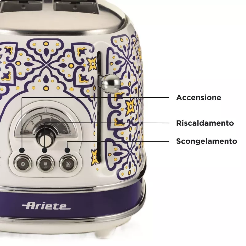Ariete 0155/0C Toaster 2 Scheiben 815 W Blau Mehrfarbig