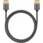 Goobay HDMI-Kabel 1m Typ A Stecker auf Stecker 18 Gbit/s Grau