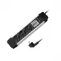 Power Extension 2Direct LPS285 1,4m 3 AC-Steckdosen Indoor Schwarz Silber