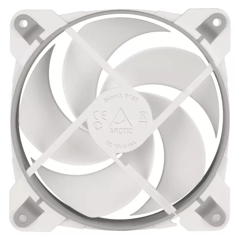 ARCTIC BioniX P120 (Grau/Weiß) – Druckoptimierter 120 mm Gaming-Lüfter mit PWM PST