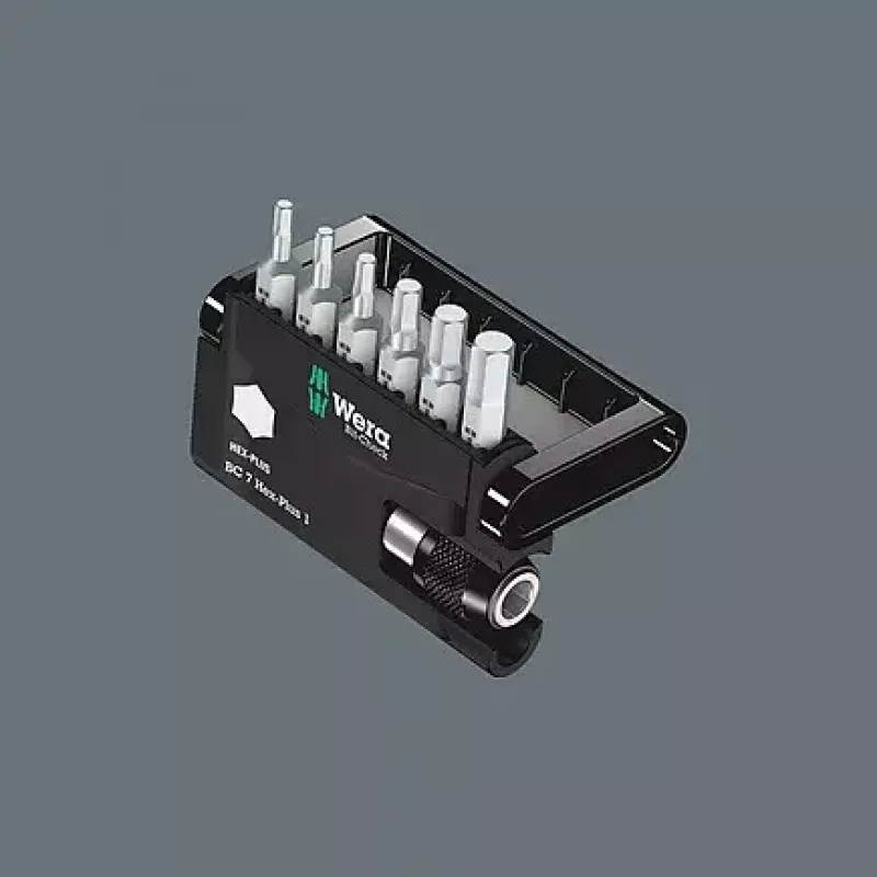 Wera Bit-Check 7 Hex-Plus 1 Schraubendreher-Bit-Set, 7 Stück, H2-H6