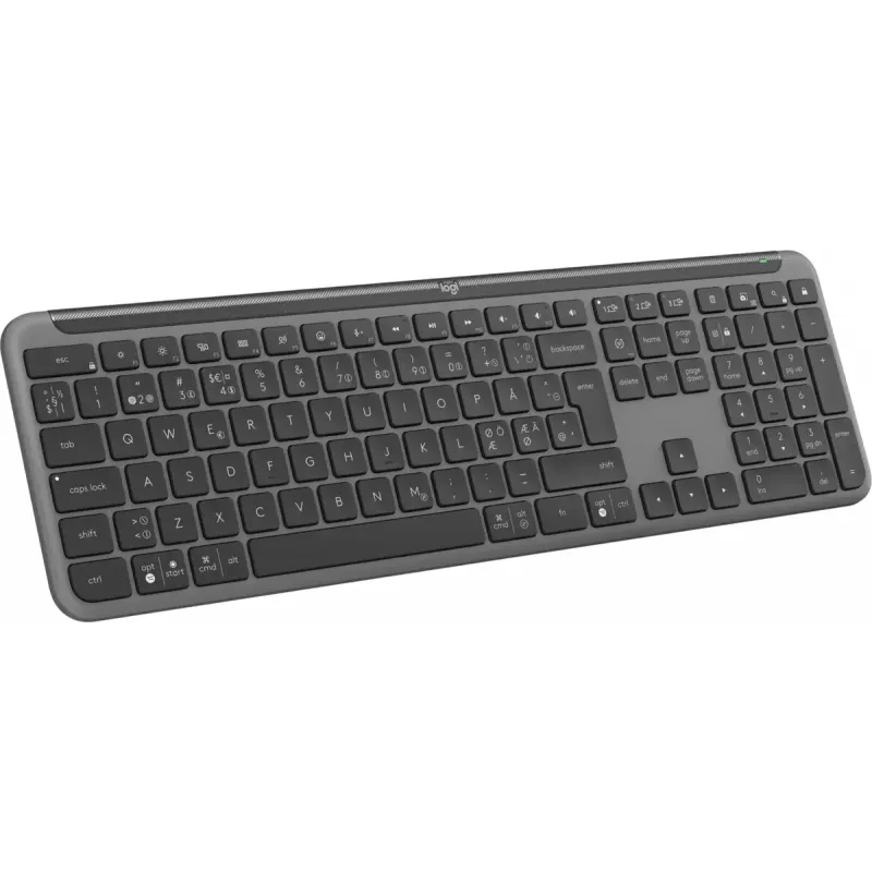 Logitech K950 Signature schlank Tastatur Office RF Wireless Bluetooth QWERTY Dänisch Finnisch Nordisch Schwedisch Graphit