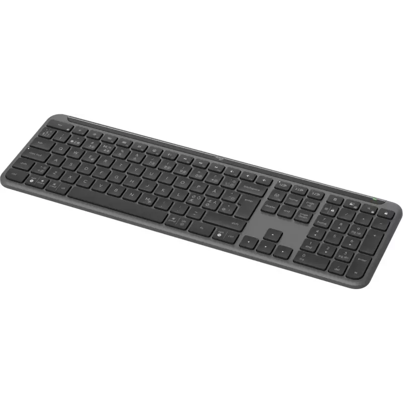 Logitech K950 Signature schlank Tastatur Office RF Wireless Bluetooth QWERTY Dänisch Finnisch Nordisch Schwedisch Graphit