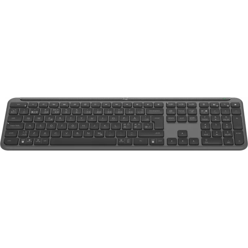 Logitech K950 Signature schlank Tastatur Office RF Wireless Bluetooth QWERTY Dänisch Finnisch Nordisch Schwedisch Graphit