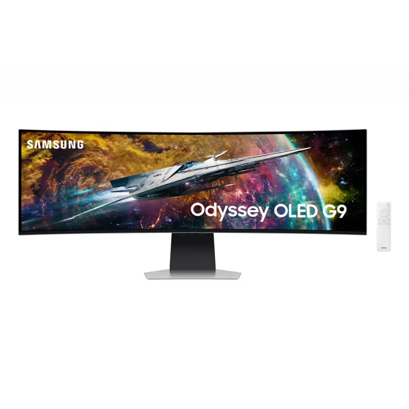 Samsung G95SC Computermonitor 124,5 cm (49 Zoll) 5120 x 1440 Dual QHD OLED Silber