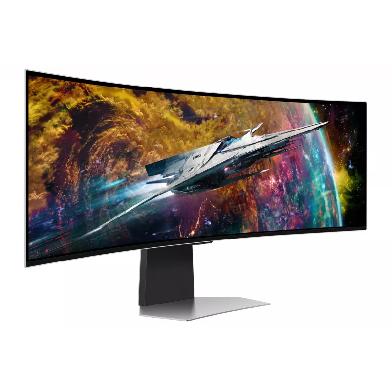 Samsung G95SC Computermonitor 124,5 cm (49 Zoll) 5120 x 1440 Dual QHD OLED Silber