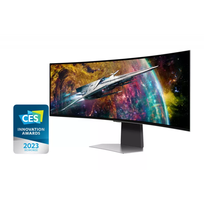 Samsung G95SC Computermonitor 124,5 cm (49 Zoll) 5120 x 1440 Dual QHD OLED Silber
