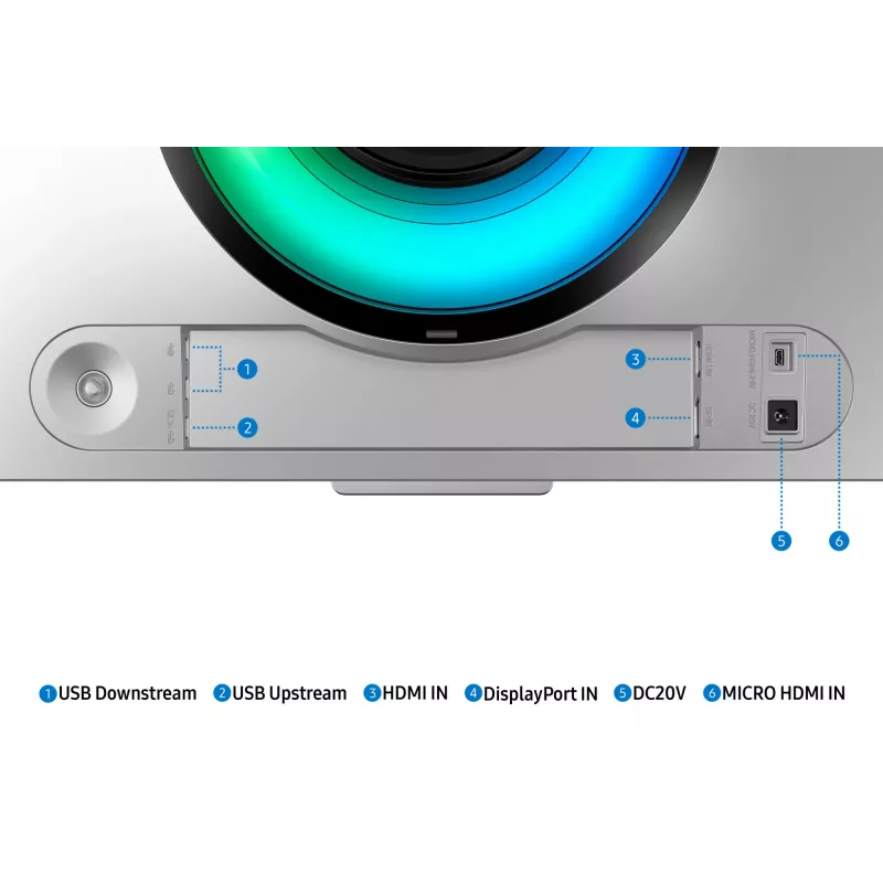 Samsung G95SC Computermonitor 124,5 cm (49 Zoll) 5120 x 1440 Dual QHD OLED Silber