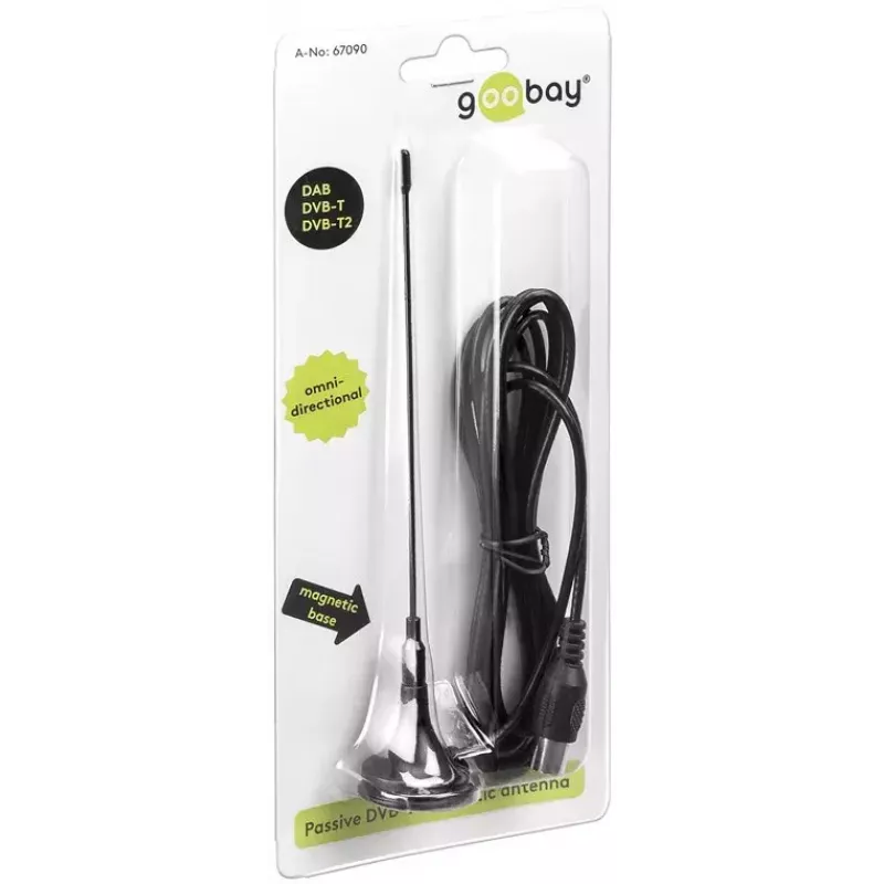 Antenne Goobay Passiv DVB-T2 (HD) Mini Magnetisch