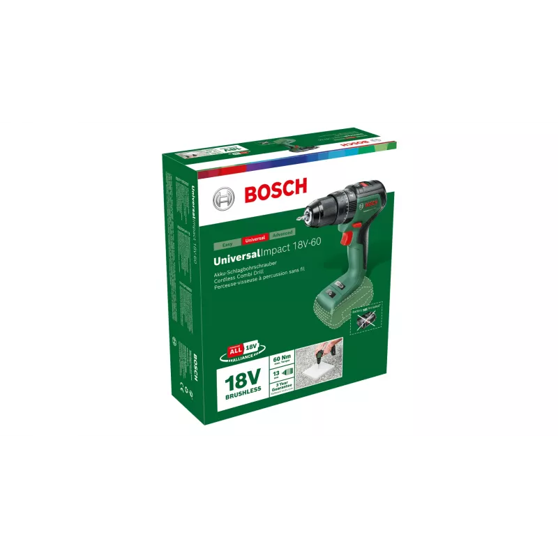 Bosch Universal Impact 18V-60 1900 U/min Schnellspannbohrfutter 1,3 kg Schwarz, Grün